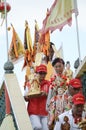 Chinese carry statue goddess during chinese new year.